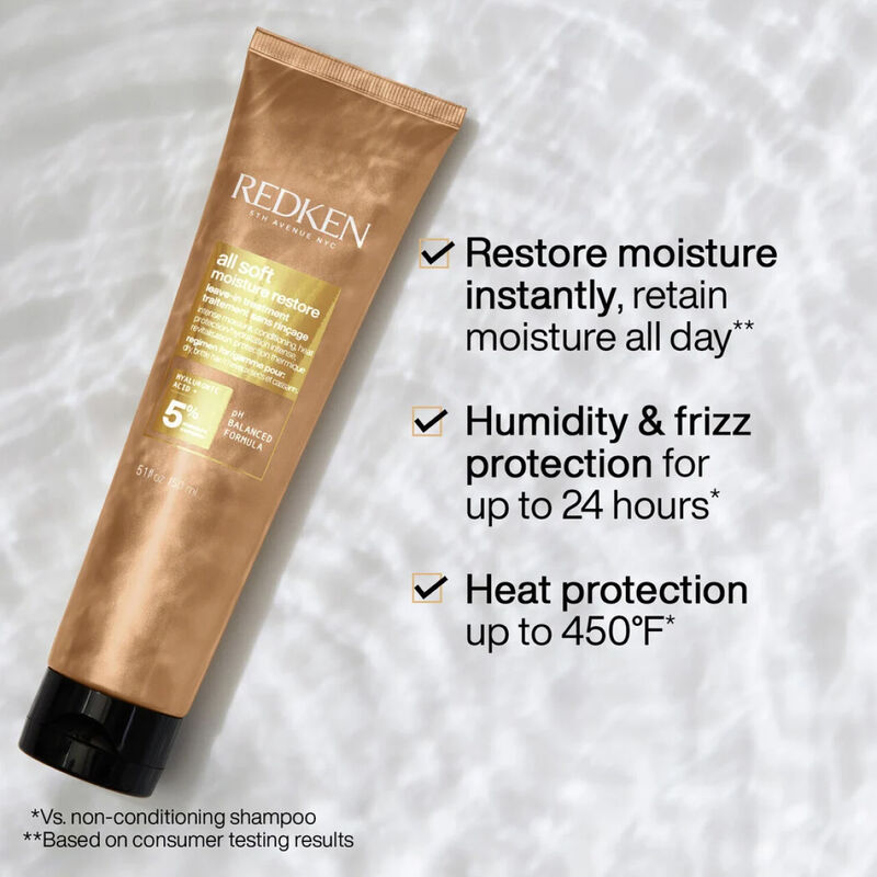 Redken All Soft Moisture Restore Leave-In Treatment Travel Size image number 3