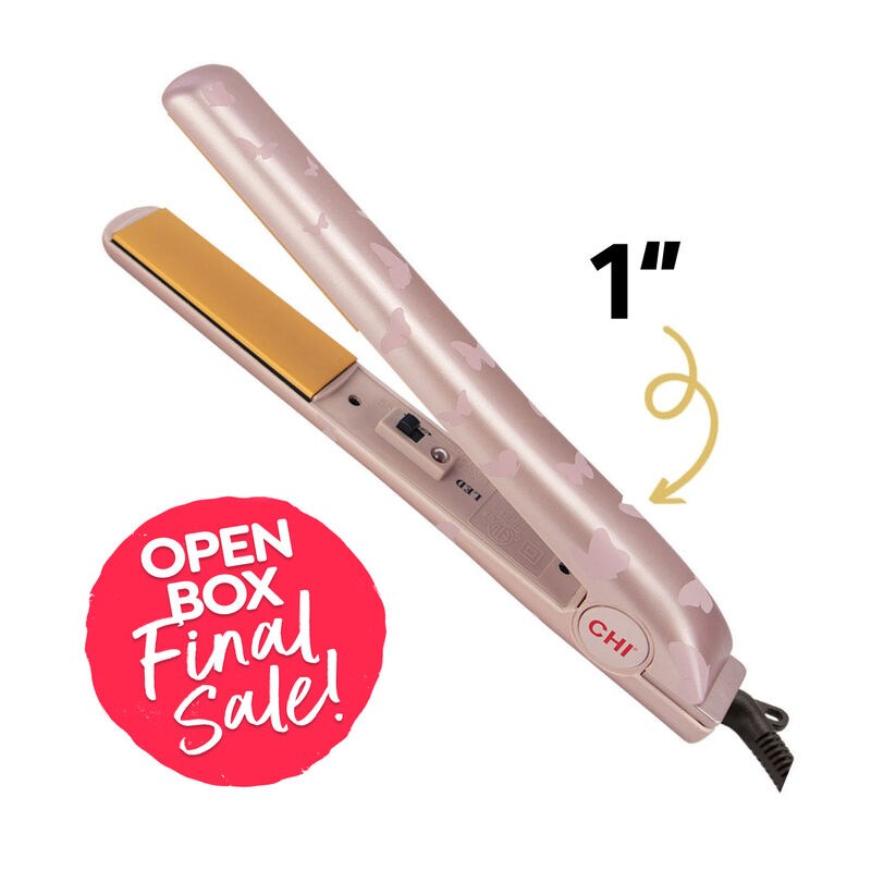 Open Box CHI Pink Flutter 1" Ceramic Hairstyling Iron (Final Sale) image number 0