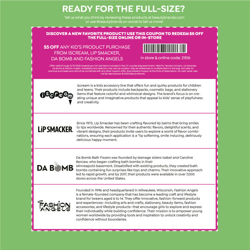 Beauty Brands Lil' Luxuries - Kid's Favorites Discovery Bag image number 2