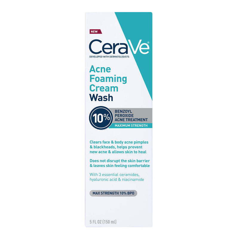 CeraVe Acne Foaming Cream Cleanser BPO 10% image number 0