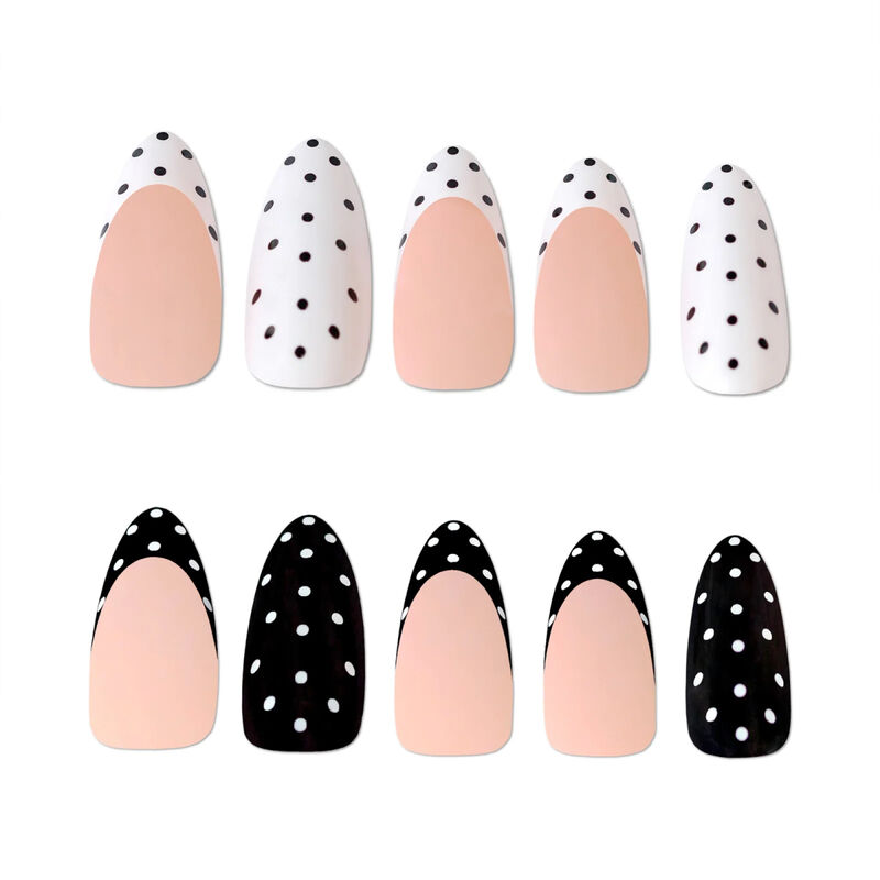Paintlab Polka Dot Couture Almond Press On Nails image number 2