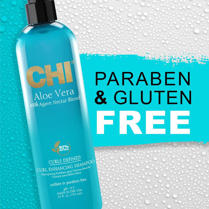 CHI Aloe Vera with Agave Nectar Curl Enhancing Shampoo image number 5