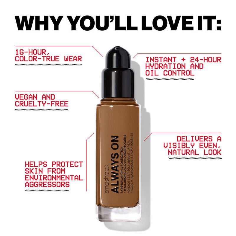Smashbox Always On Skin-Balancing Foundation image number 3