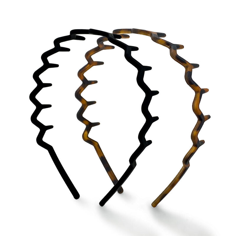 Kitsch Recycled Plastic Zig Zag Headband 2 pc Set image number 2