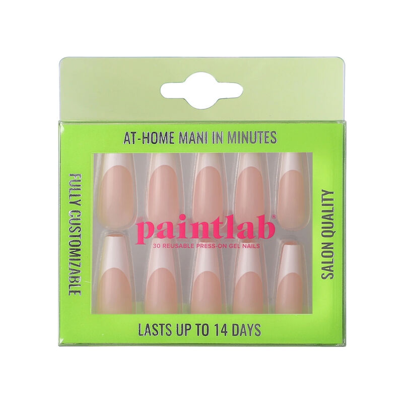 Paintab Classic French Extra Long Press On Nails image number 0