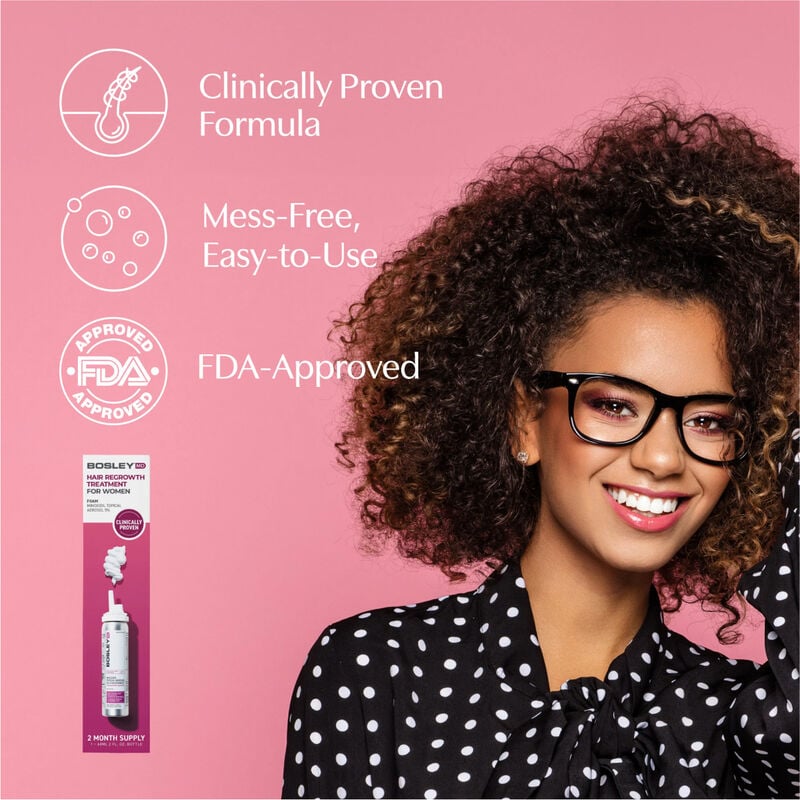 Bosley Women's Extra Strength Minoxidil 5% Topical (Foam) image number 3