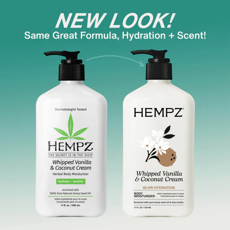 Hempz Whipped Vanilla & Coconut Cream Herbal Body Moisturizer image number 2