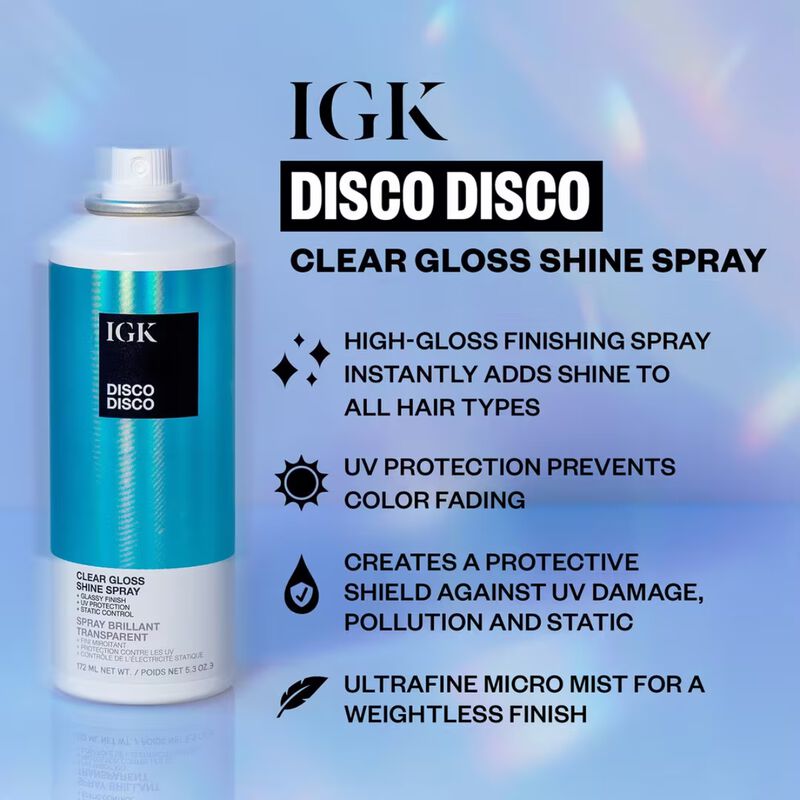IGK Disco Disco Clear Gloss Shine Spray image number 1