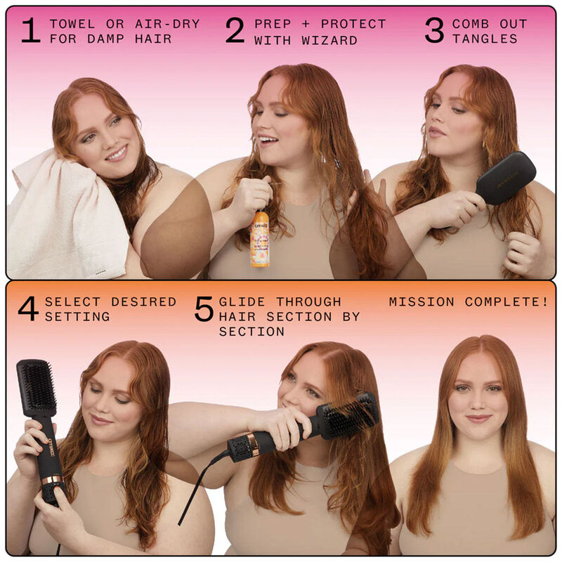 amika Double Agent 2-in-1 Straightening Blow Dryer Brush image number 6