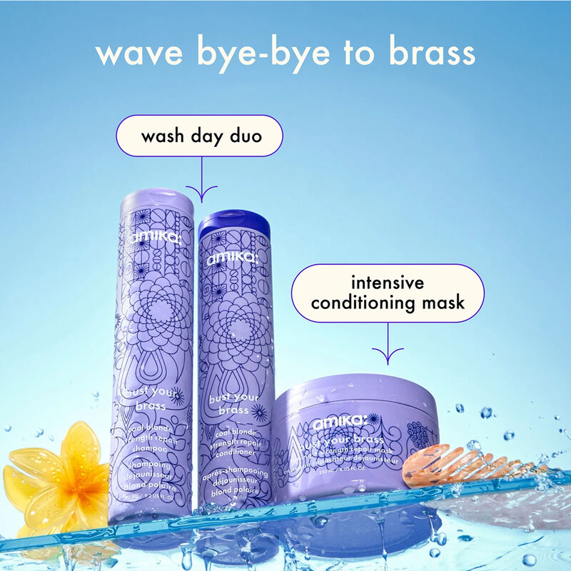 amika Bust Your Brass Cool Blonde Repair Shampoo image number 5
