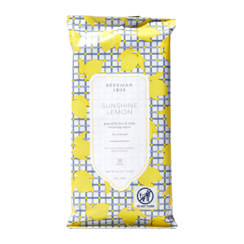 Beekman 1802 Sunshine Lemon Facial Cleansing Wipes image number 0