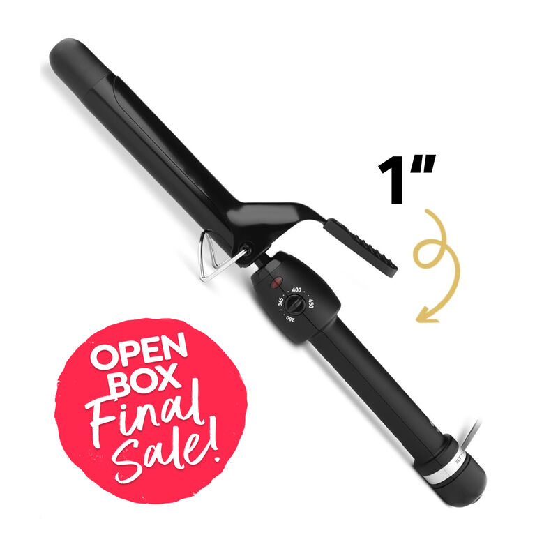 Open Box  StyleCraft Black Gold Ceramic Professional Curling Iron 1'' (Final Sale) image number 0