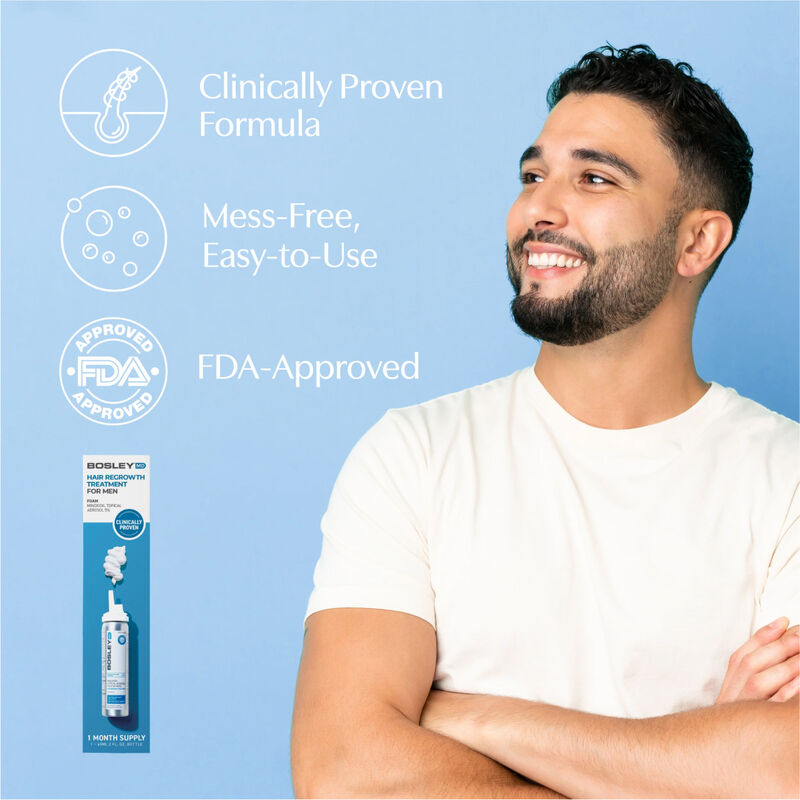 Bosley Men's Extra Strength Minoxidil 5% Topical (Foam) image number 3