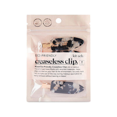 Kitsch Creaseless Clips 4 pc Set - Black Terrazzo