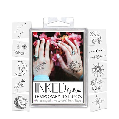 INKED by Dani Cosmic Temporary Tattoos Pack