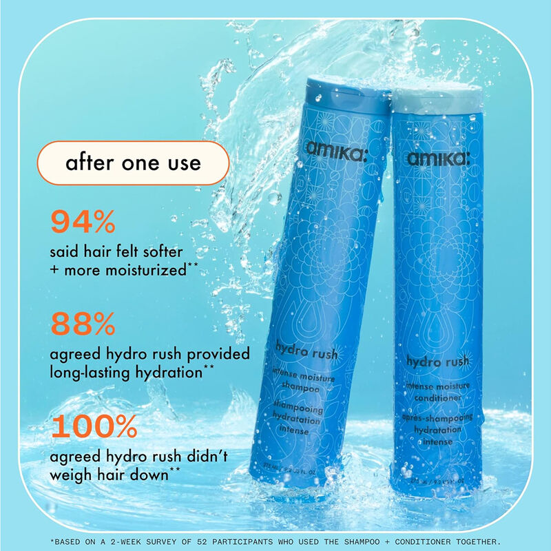amika Hydro Rush Intense Moisture Shampoo image number 2