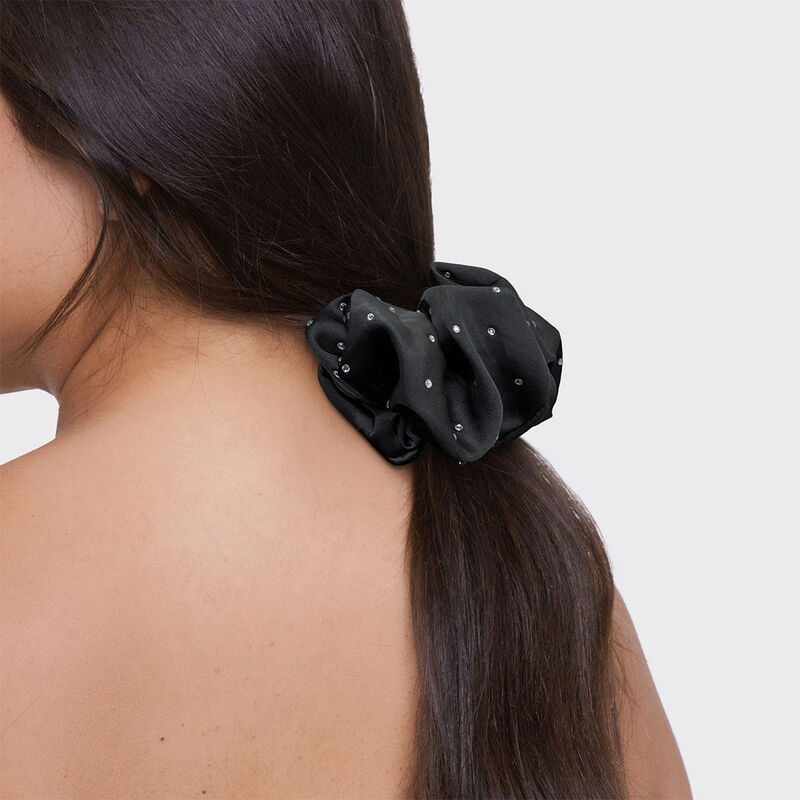 Kitsch Recycled Fabric Brunch Scrunchie - Rhinestone image number 3