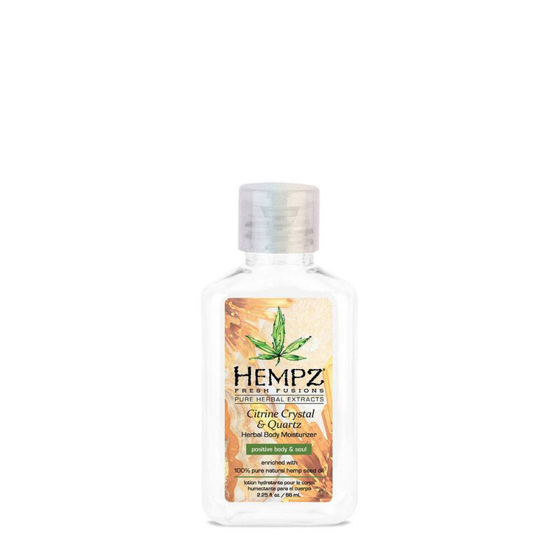 Hempz Citrine Crystal and Quartz Herbal Body Moisturizer Travel Size image number 0