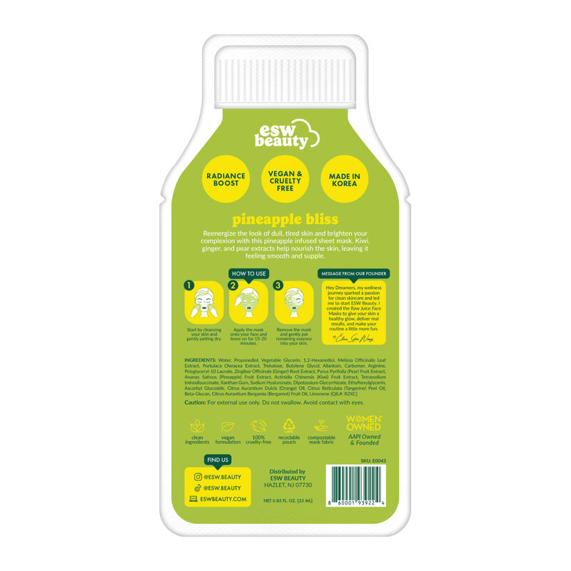ESW Beauty Pineapple Bliss Revitalizing Raw Juice Mask image number 2