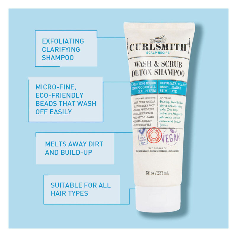 Curlsmith Wash & Scrub Detox Shampoo image number 1
