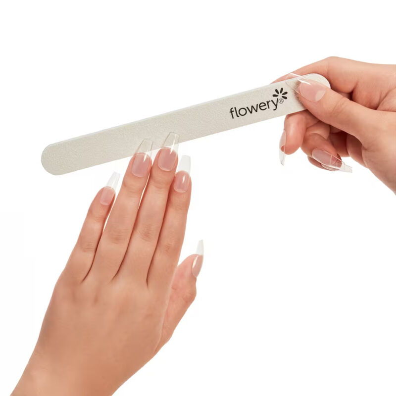 Flowery Diamond White Pro Artificial Nail File image number 1