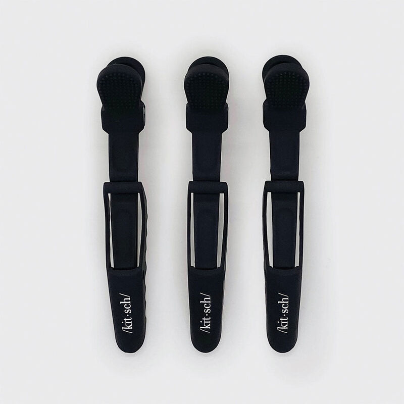 Kitsch No Slip Crocodile Clip 3pc - Black image number 2