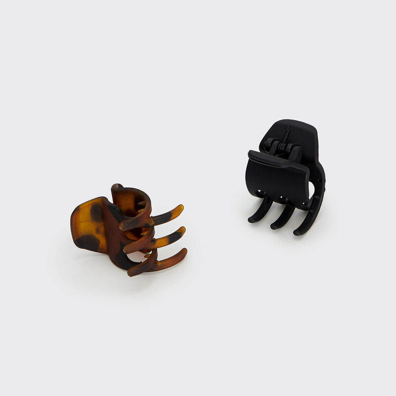 Kitsch Eco-Friendly Medium Claw Clips 2pc set - Black image number 1