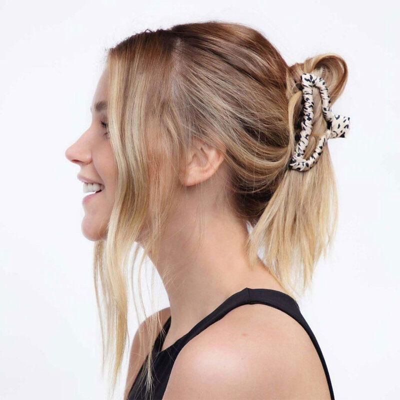 Kitsch Satin Wrapped Claw Clip - Leopard image number 2