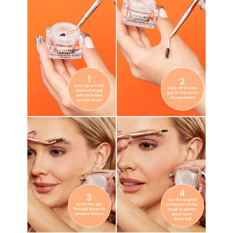 Grande Cosmetics GrandeBROW-LAMINATE Brow Styling Gel with Peptides image number 4