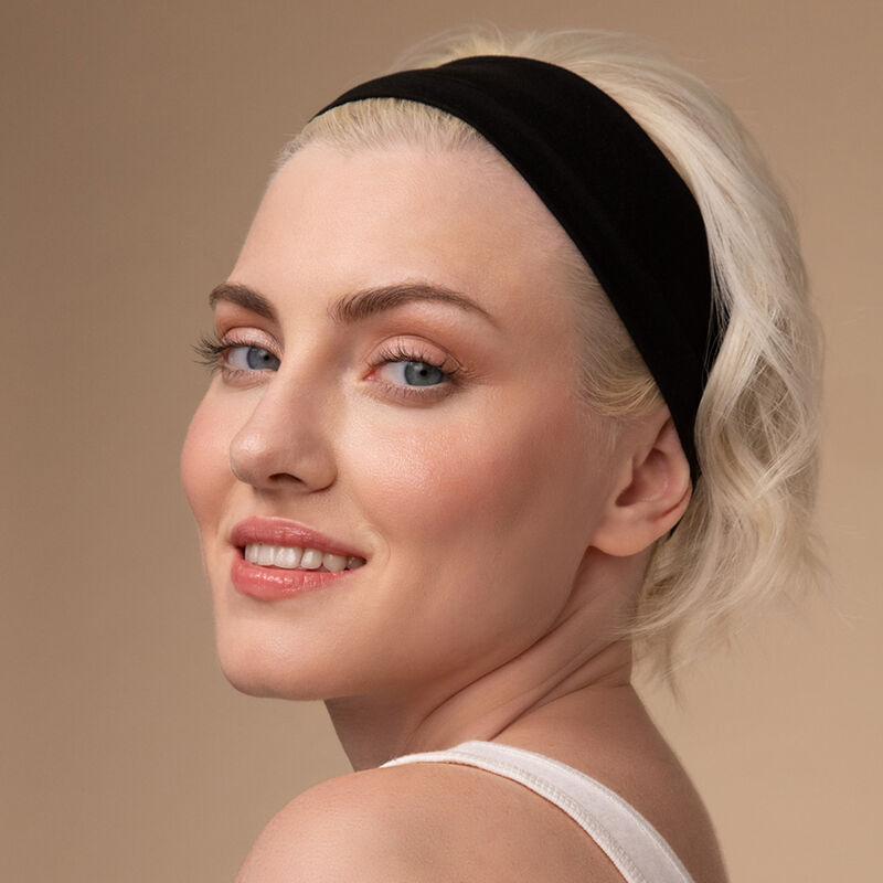 Kitsch Fabric Headbands Black 3pc image number 2