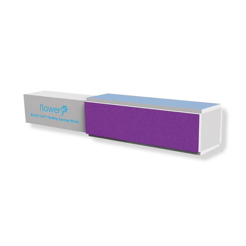 Flowery Block On Buffing Sponge Wand image number 0