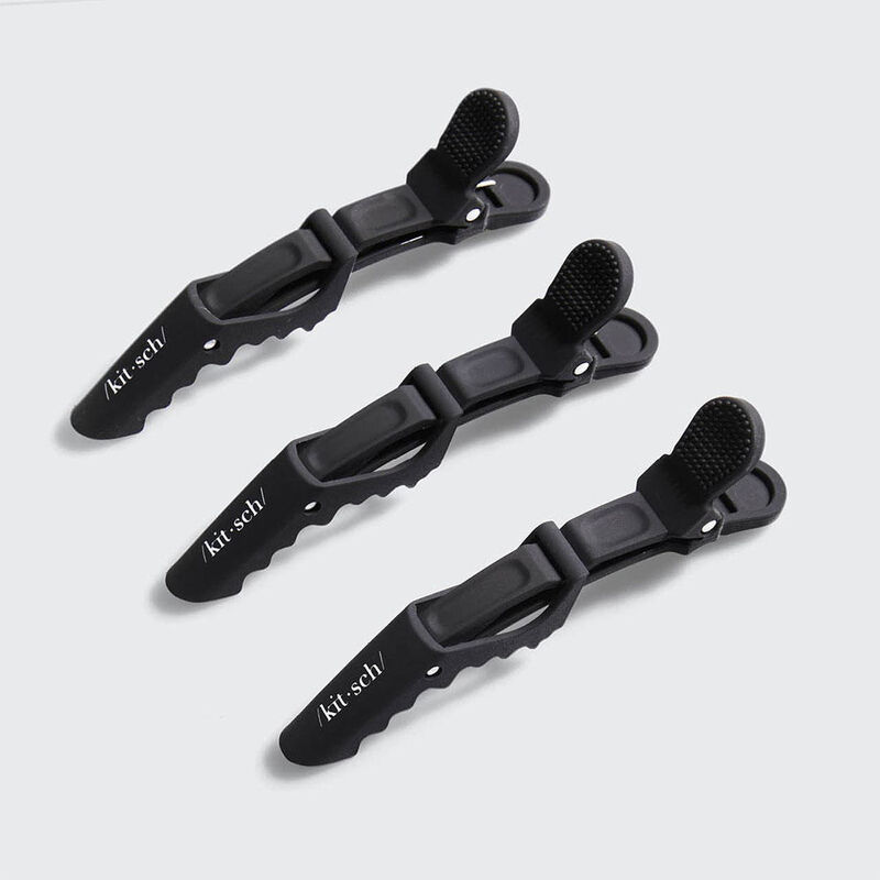 Kitsch No Slip Crocodile Clip 3pc - Black image number 1