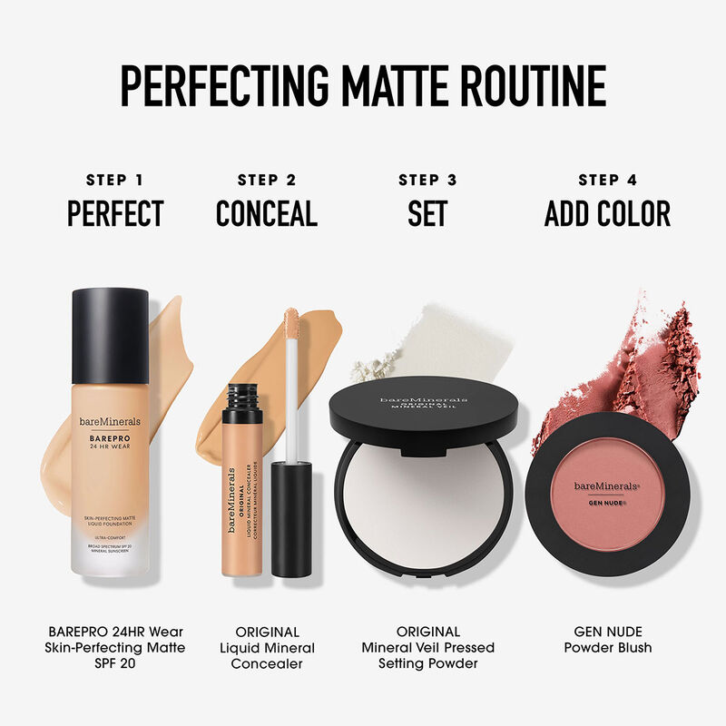 bareMinerals BAREPRO 24HR Wear Skin-Perfecting Matte Liquid Foundation Mineral SPF 20 image number 10