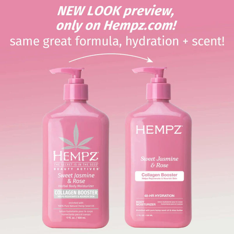 Hempz Sweet Jasmine & Rose Herbal Body Moisturizer with Collagen Booster image number 2