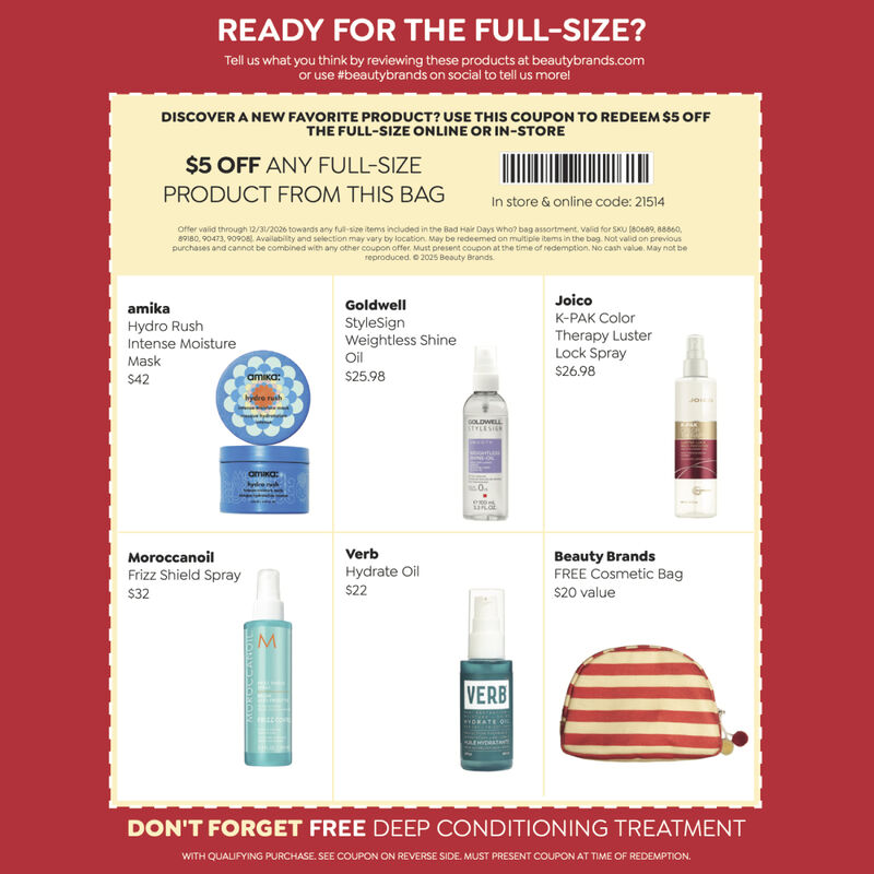 Beauty Brands Good Hair Days Ahead - Hydrate & Nourish Hair Discovery Bag image number 2