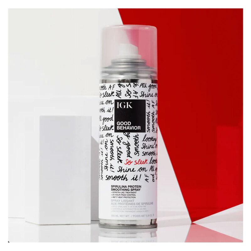 IGK Good Behavior Spirulina Protein Anti-Frizz Smoothing Spray image number 3