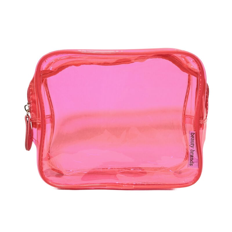 Beauty Brands Neon Pink Cosmetic Bag image number 0