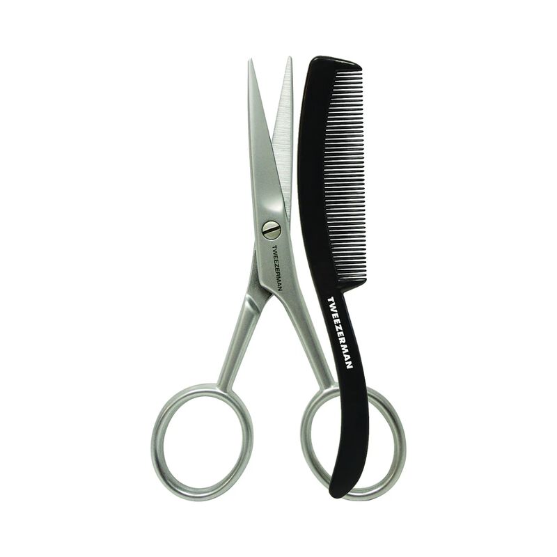 Tweezerman Moustache Scissors & Comb image number 0