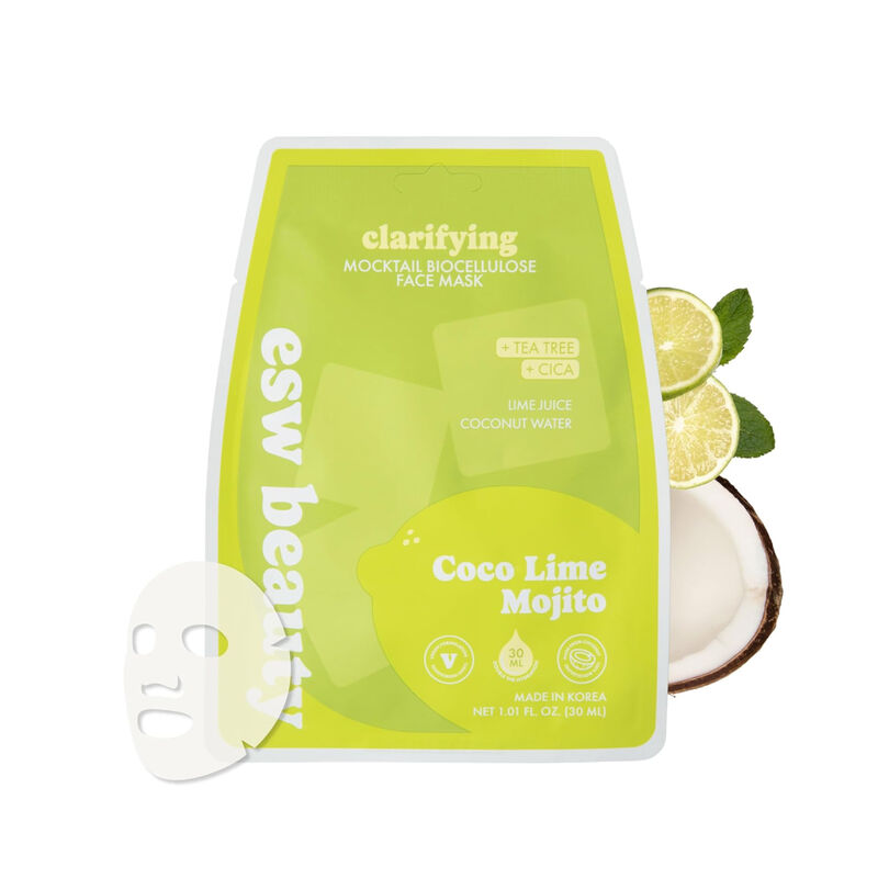 ESW Beauty Coco Lime Mojito Clarifying Mocktail Biocellulose Mask image number 0