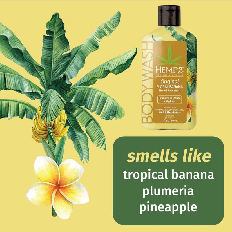 Hempz Original Floral Banana Body Wash image number 2