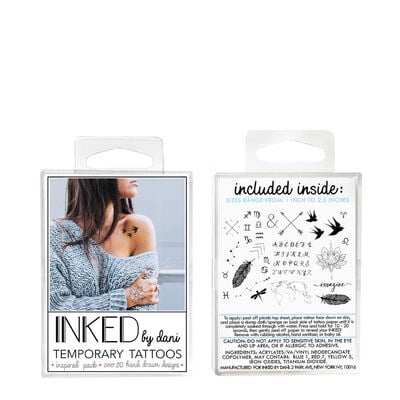 INKED by Dani Inspired Temporary Tattoos Pack
