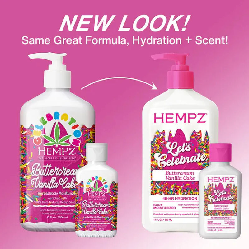 Hempz Limited Edition Buttercream Vanilla Cake Herbal Body Moisturizer image number 2
