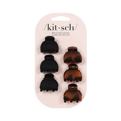 Kitsch Recycled Plastic X-Small Claw Clips 6pc