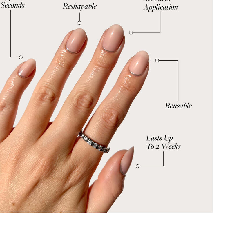 Glamnetic Silver Belle Press-On Nails image number 6