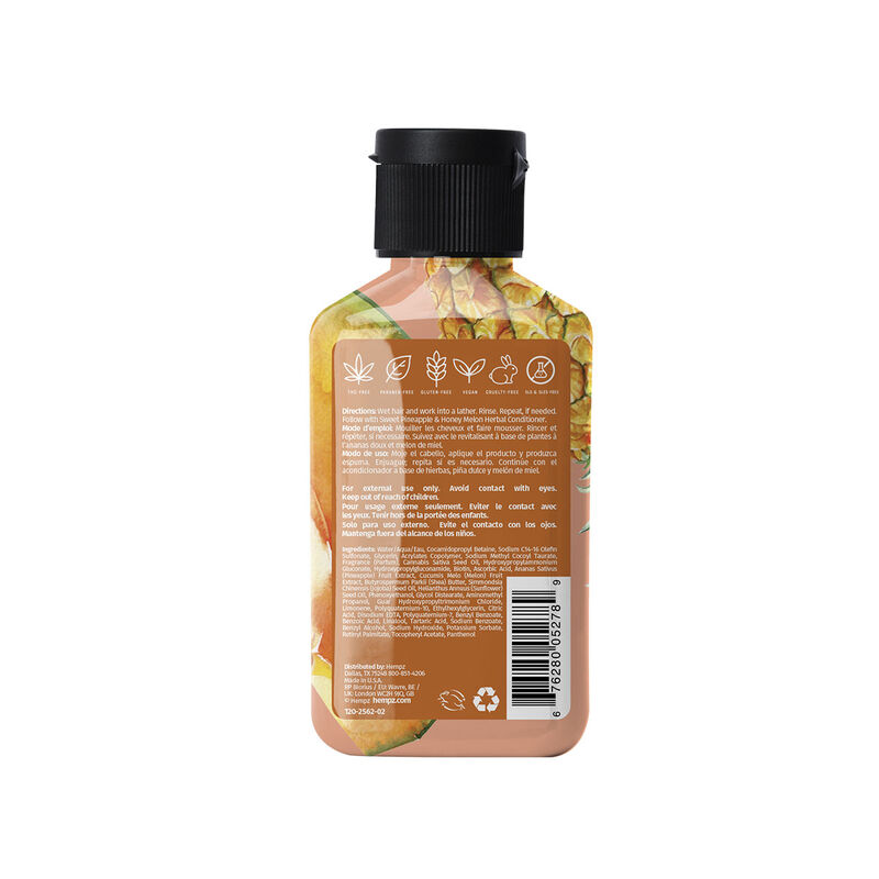 Hempz Mini Sweet Pineapple & Honey Melon Herbal Shampoo image number 1