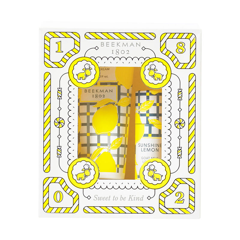 Beekman 1802 Sunshine Lemon Hand Cream & Lip Balm Set image number 0