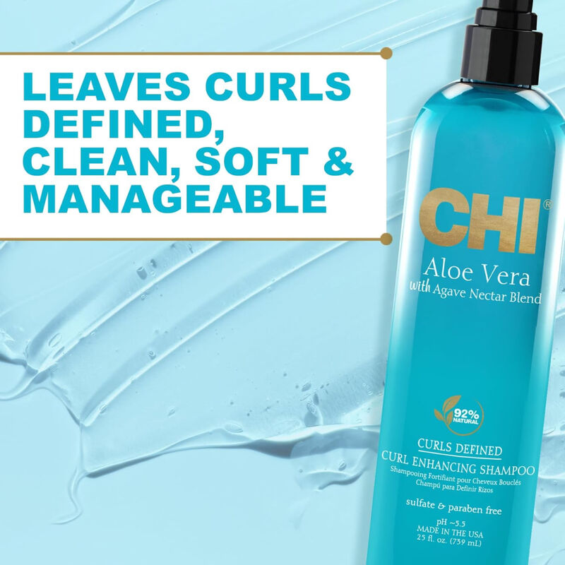 CHI Aloe Vera with Agave Nectar Curl Enhancing Shampoo image number 3