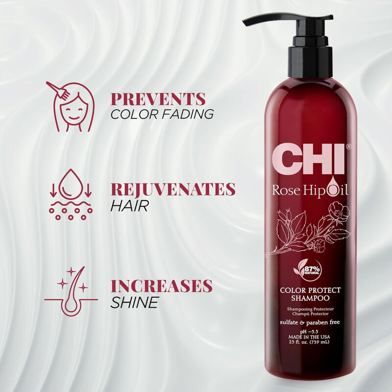 Chi Rose Hip Oil Color Nurture Protecting Shampoo image number 2