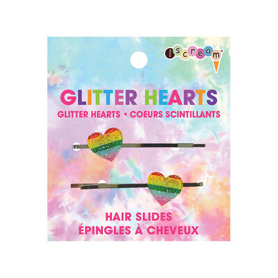 iscream Glitter Hearts Hair Slides