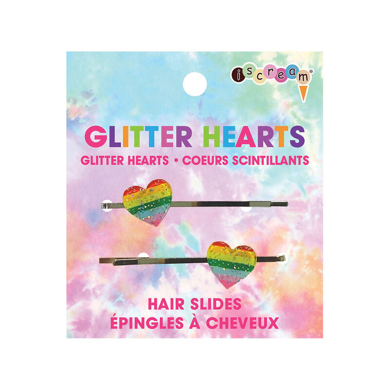 iscream Glitter Hearts Hair Slides image number 0